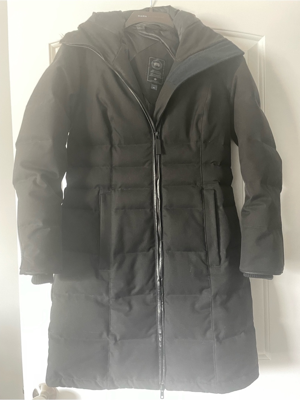 Canada Goose Black Long Hooded Puffer Coat